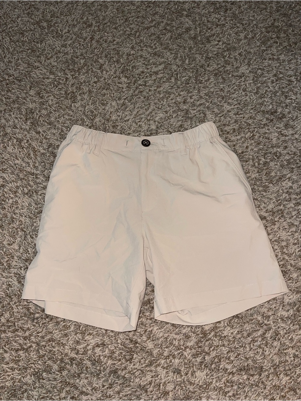 chubbies Cream Flat-Front Men's Shorts